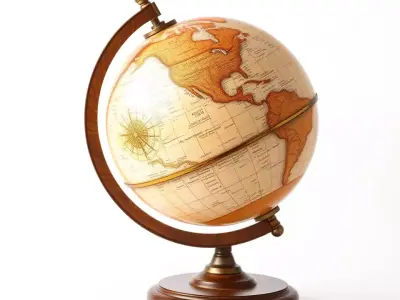 Vintage Globe Earth model pack Low-poly 3D model