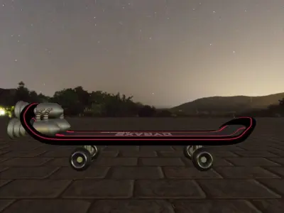 Cyraxs Skate Tech Rocketo 01 Free 3D model