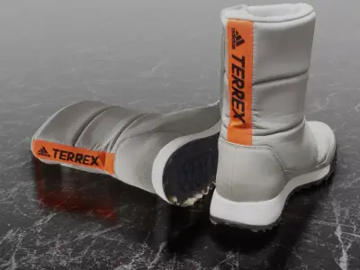 ADIDAS TERREX 3D WINTER BOOTS Low-poly 3D model