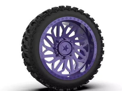American force wheel with Versatyre MXT-HD Tire 3D print model