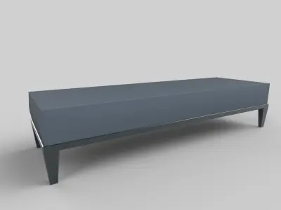 chair coffee table Low-poly 3D model