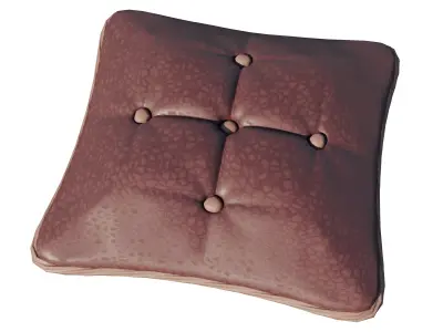 Leather cushion detailed 3d model Free 3D model