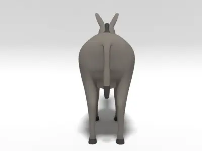 Cartoon Donkey 3D model