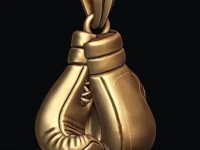 boxing gloves pendant  3D print model