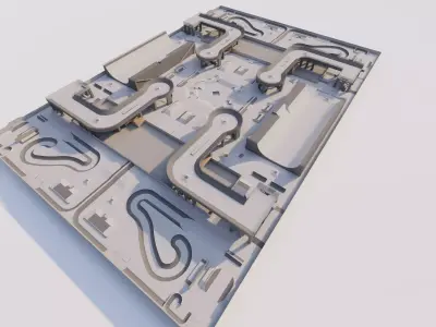 Skatepark-Skate Park PACK 3D model