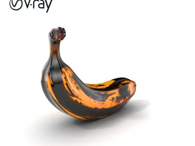 Realistic Rotten Banana Model Pack Low-poly 3D model