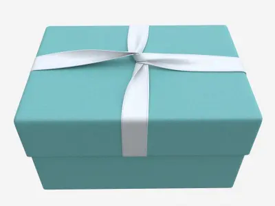 Jewelry Box with Ribbon 3D model