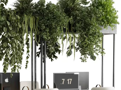 Workplace - Home offfice set - Employee desk 32  3D model