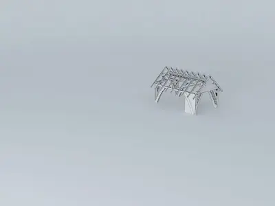 cruck, english tie joints, timber frame. Free 3D model