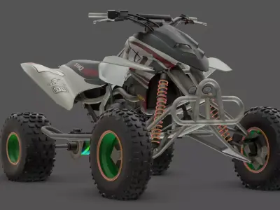 Dakumoto 400 Compact Sport Bike 3D Model Low-poly 3D model