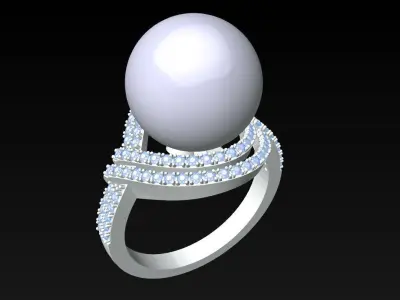 Pearl Ring - Womens Rings  - N730049 3D print model