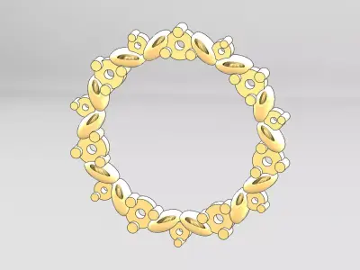Bubble shaped pendant with diamond stones Free 3D print model