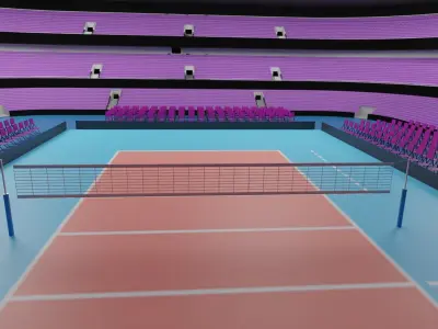 Volleyball Stadium Low-poly 3D model
