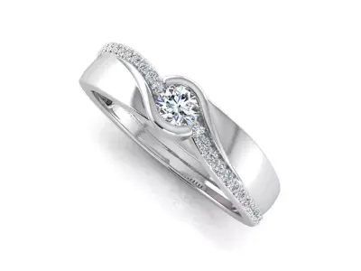 Diamond Jewelry Ring 3D print model 28