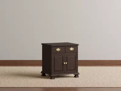 Oriental Antique Nightstand 3D model