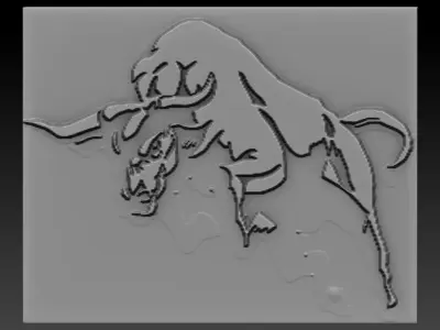 Bison plate with holes 3D print model