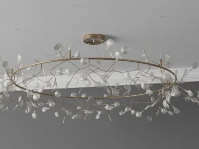 Modern plant lamp celling chandelier 3D model
