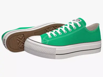 Chuck Taylor All Star Lift Platform Low Top Green 3D model