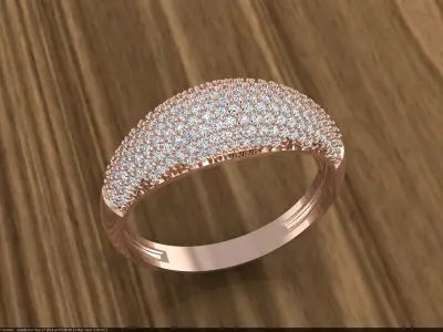 Diamond Jewelry Ring 3D print model 7