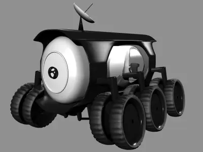 Futuristic Moon Vehicle 3D model