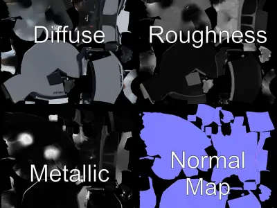 Sleek Motorcycle Helmet Model Pack Low-poly 3D model