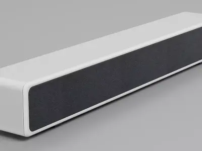 Soundbar V3 - Universal White Audio Speaker Low-poly 3D model