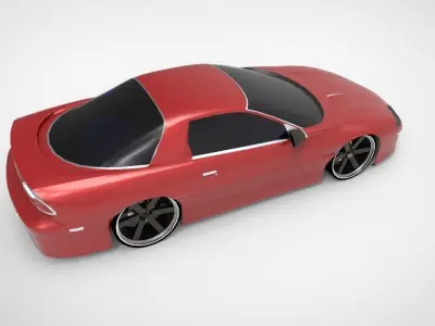 Chevrolet Camaro Z28 1994-1997 red 3D model