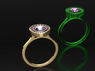 jewelry ring 3D print model 8
