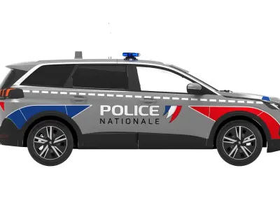 Police Peugeot 5008  3D model