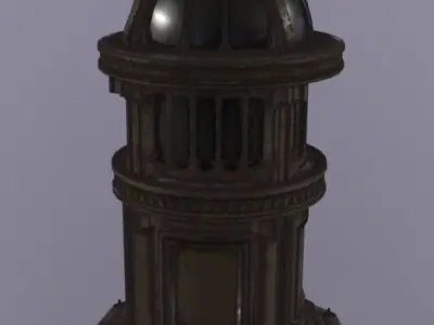 Advertising Booth Low-poly 3D model