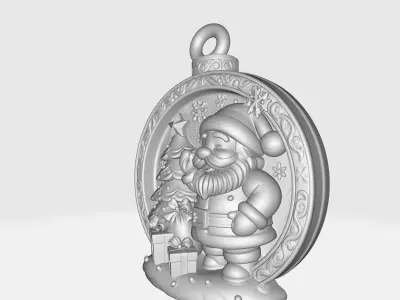 Festive Santa Claus Christmas Ornament Holiday Decor 3D print model