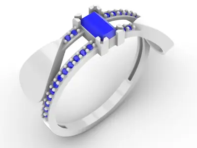 Jewelry Diamond Ring Model RG109 Free 3D print model