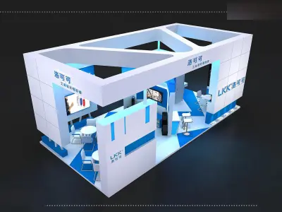 Booth - Area - 12X6-3DMAX2009-012 3D model