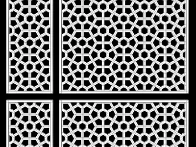 Arabic Islamic pattern wood decorative plaster 3D model buy