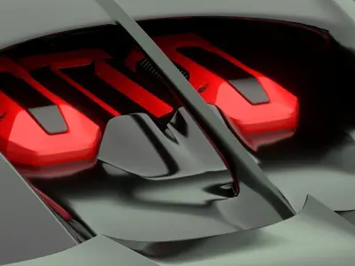 Bugatti Chiron Sport 2021 Red 3D model