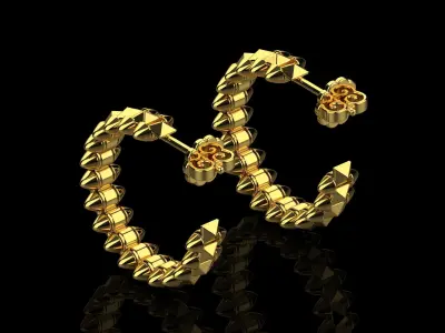 Woman Earrings 157 3D print model