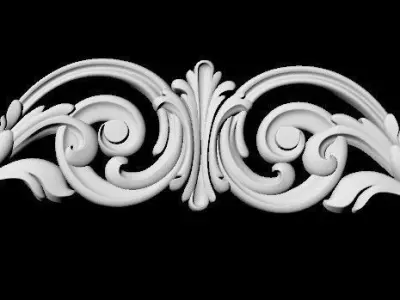 Central decor ornament for furniture 3D model 397