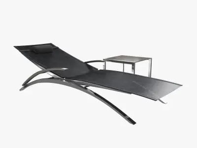 Royal botania o-zon lounger and ninix side table 3D model