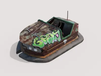 Abandoned Pripyat Bumper Car-Dodgem Car 1 3D model