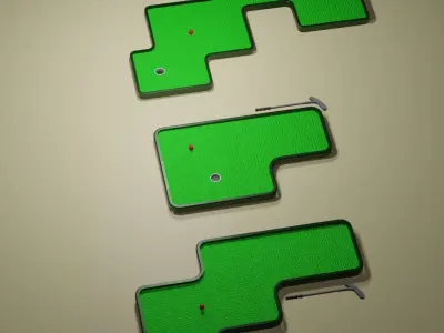 Miniature Golf Course 05 set 3D model