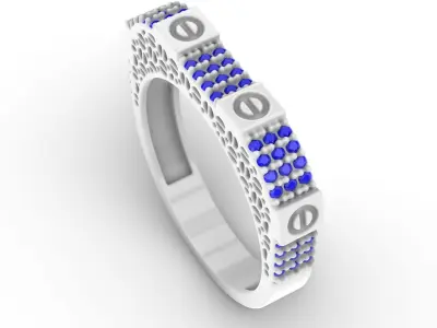 Jewelry Diamond Ring Model RG81 Free 3D print model