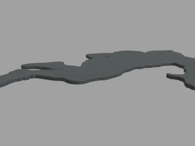 American Football Key Ring Chain 01 Low-poly 3D model