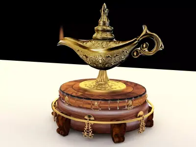 Chinese magic lamp 3D model