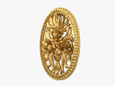 Classic oval decor ornament 268 3D model