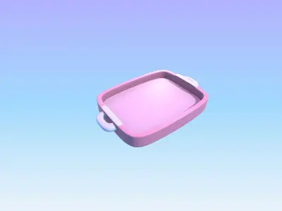 Stylized Toy Tray 3D Model Free low-poly 3D model