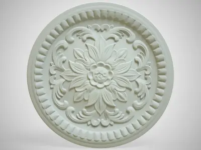 Engraving  no7 Low-poly 3D model
