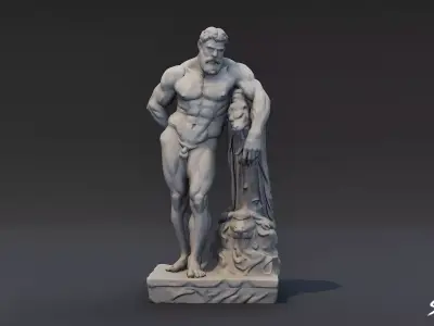 Farnese Hercules Low-poly 3D model