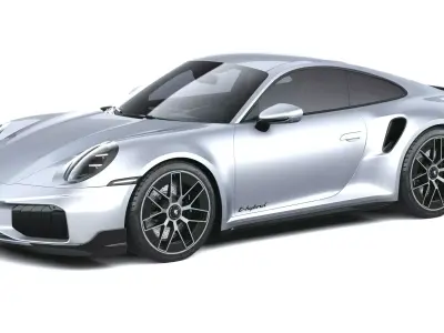 Porsche 911 Turbo S Coupe Aero 2026 LowPoly Low-poly 3D model