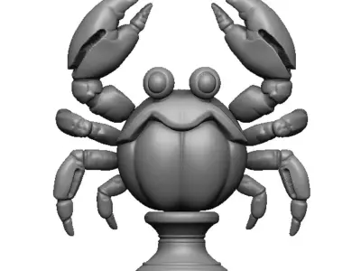 crab bust 3D print model
