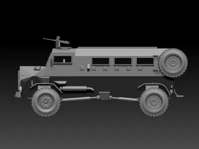 casspir military vehicle 3D print model